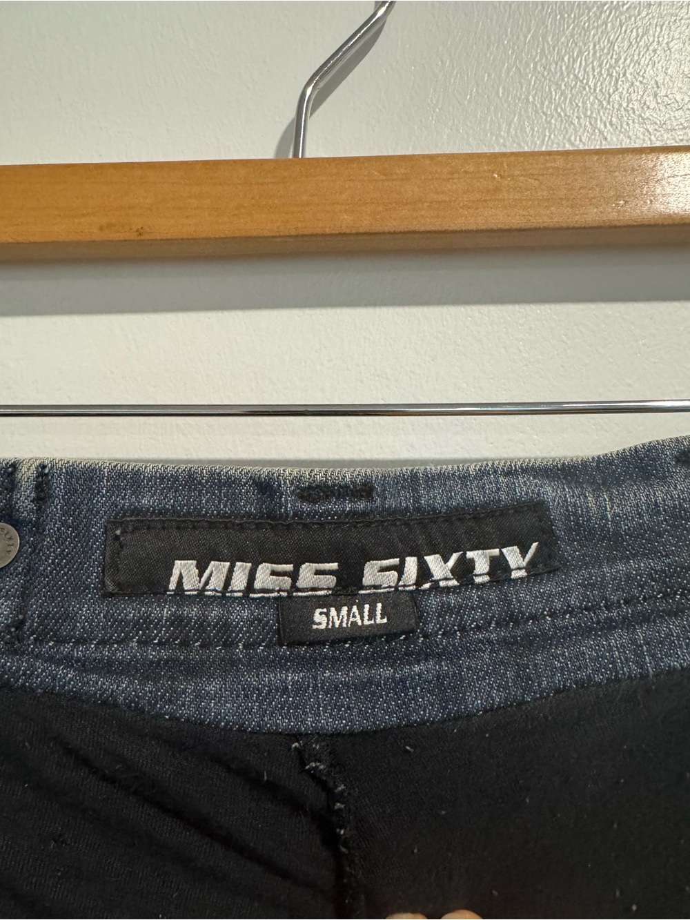 Vintage Y2K Miss Sixty Asymmetrical Denim Mini Skirt Size Small Rare Italian - Picture 5 of 7